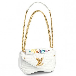 Louis Vuitton White New Wave Chain Bag MM M51945