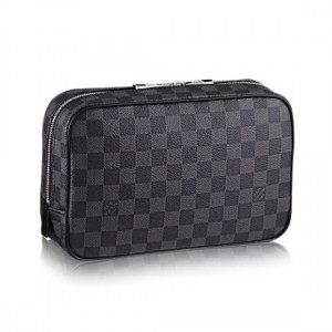Louis Vuitton N47521 Toilet Pouch GM Damier Graphite Canvas