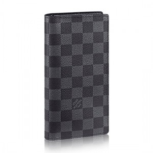 Louis Vuitton N62227 Brazza Wallet Damier Graphite Canvas