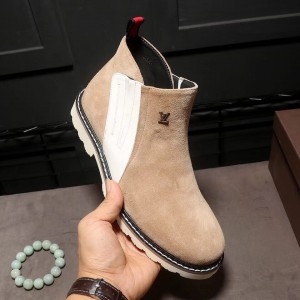 Louis Vuitton Suede Boots For Men Beige (Shoe-7112404 )