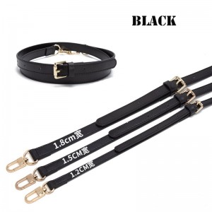 Louis Vuitton Black Strap Adjustable 105cm - 120cm Width 1.2cm 1.5cm 1.8cm