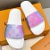 Louis Vuitton Rainbow Monogram Flat Slide Sandals Pink 2019(For Women and Men) (DLY-9062515 )