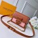 Louis Vuitton Grained Calfskin Dauphine PM Bag M44398 Brown/Pink 2019 (TINO-8122012 )