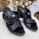 Louis Vuitton Horizon Calfskin LV Circle Heel Mule Sandals Black 2019 (1050-9061817 )