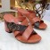 Louis Vuitton Horizon Calfskin Monogram LV Circle Heel Mule Sandals Tan 2019 (1050-9061820 )