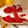 Louis Vuitton Fabric Slingback Flat Espadrilles Sandals Red 2019 (1054-9051554 )