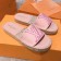 Louis Vuitton Seashore Oversize LV Flat Espadrilles Slide Sandals Pink 2019 (HQG-9051601 )
