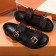 Louis Vuitton Bom Dia Monogram Leather Flat Sandals 1A4WJK Black 2019 (HQG-9051611 )